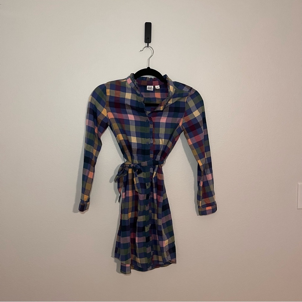 GAP Kids • Plaid Flannel Shirt Dress